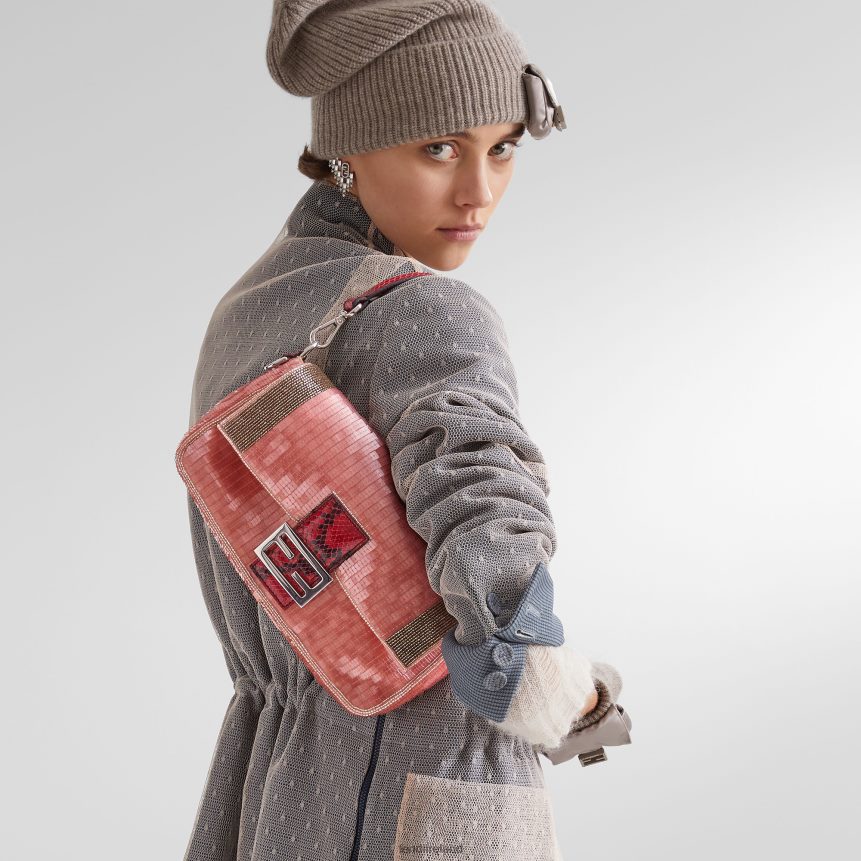 Fendi Women Re-Edition Bag In Sequins R06TFR772 Accessories Pink