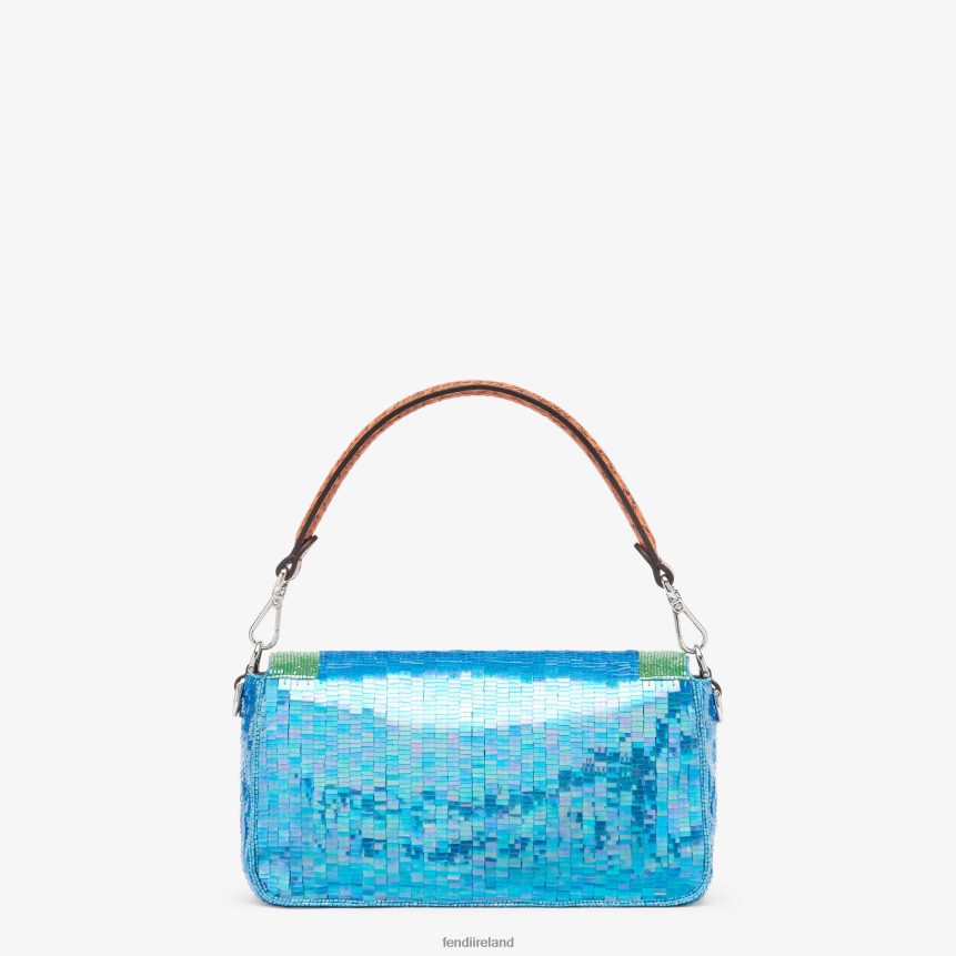 Fendi Women Re-Edition Bag In Sequins R06TFR803 Accessories Light blue