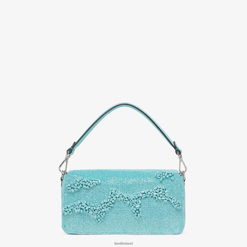 Fendi Women Re-Edition Bag In Stones And Beads R06TFR782 Accessories Light blue