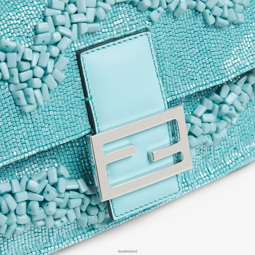 Fendi Women Re-Edition Bag In Stones And Beads R06TFR782 Accessories Light blue