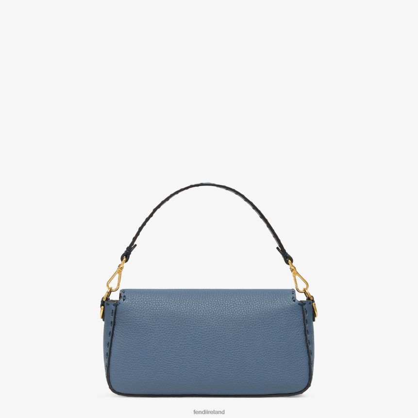 Fendi Women Selleria Bag With Oversize Topstitching R06TFR697 Accessories Blue