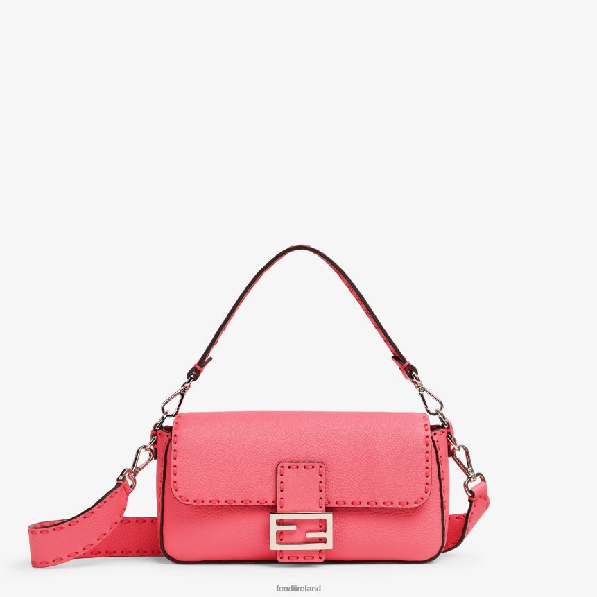 Fendi Women Selleria Bag With Oversize Topstitching R06TFR708 Accessories Pink