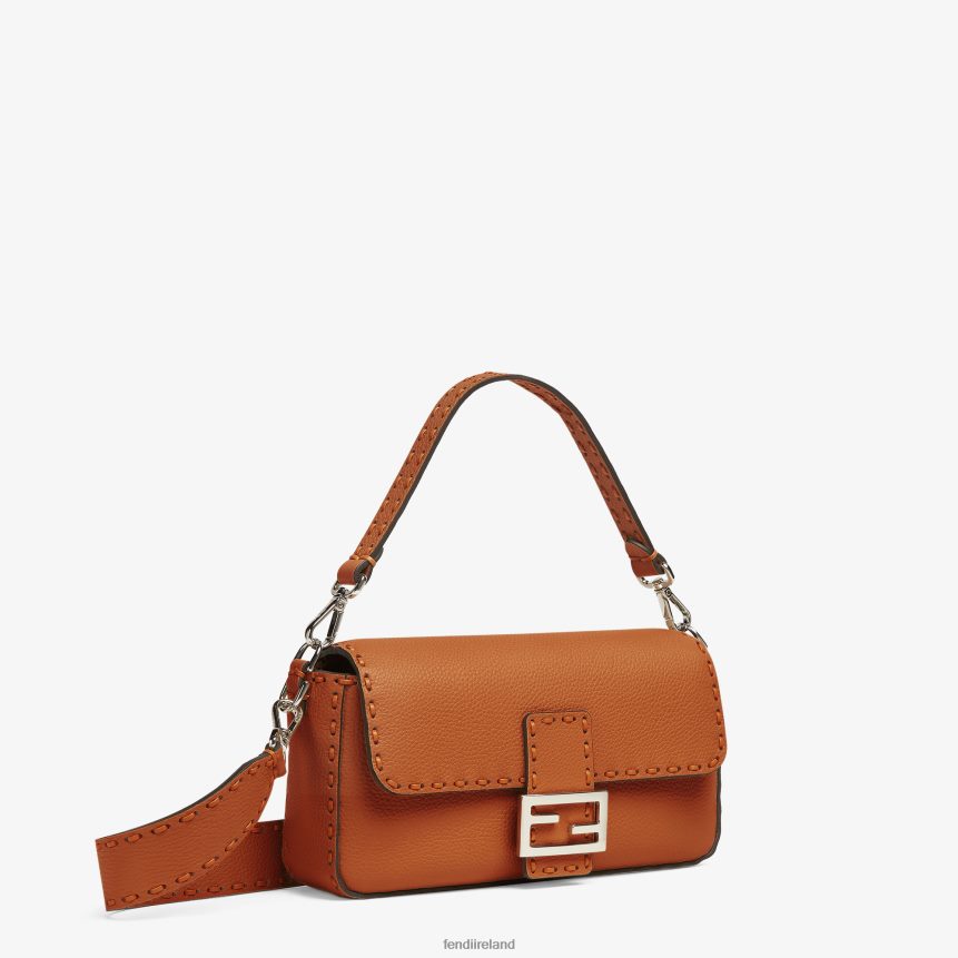 Fendi Women Selleria Bag With Oversized Topstitching R06TFR543 Accessories Brown