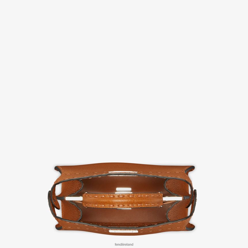 Fendi Women Selleria Bag With Oversized Topstitching R06TFR612 Accessories Brown