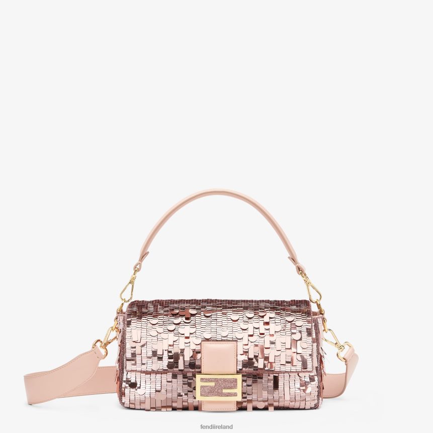 Fendi Women Sequin And Leather Bag R06TFR785 Accessories Pink