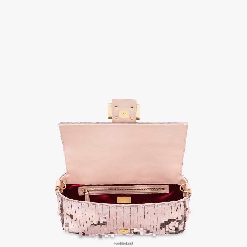 Fendi Women Sequin And Leather Bag R06TFR785 Accessories Pink