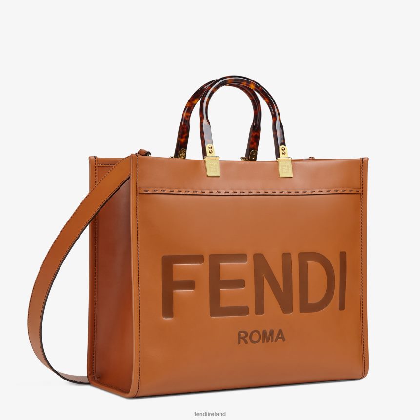 Fendi Women Sunshine Medium Leather Shopper R06TFR523 Accessories Brown