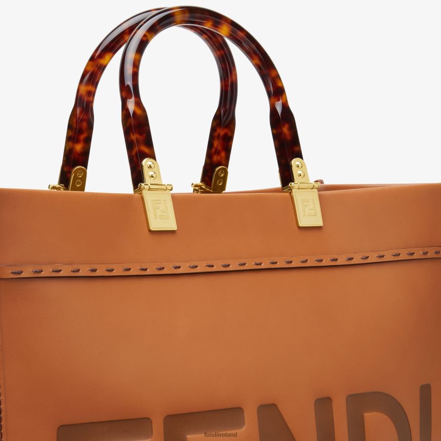 Fendi Women Sunshine Medium Leather Shopper R06TFR523 Accessories Brown