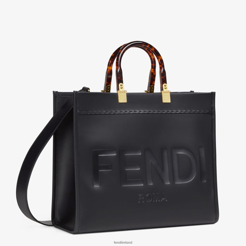 Fendi Women Sunshine Medium Leather Shopper R06TFR580 Accessories Black