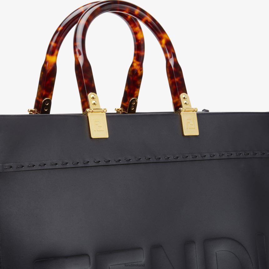 Fendi Women Sunshine Medium Leather Shopper R06TFR580 Accessories Black