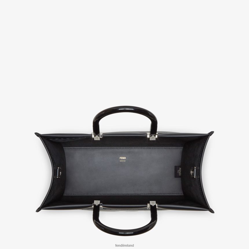 Fendi Women Sunshine Medium Leather Shopper R06TFR678 Accessories Black