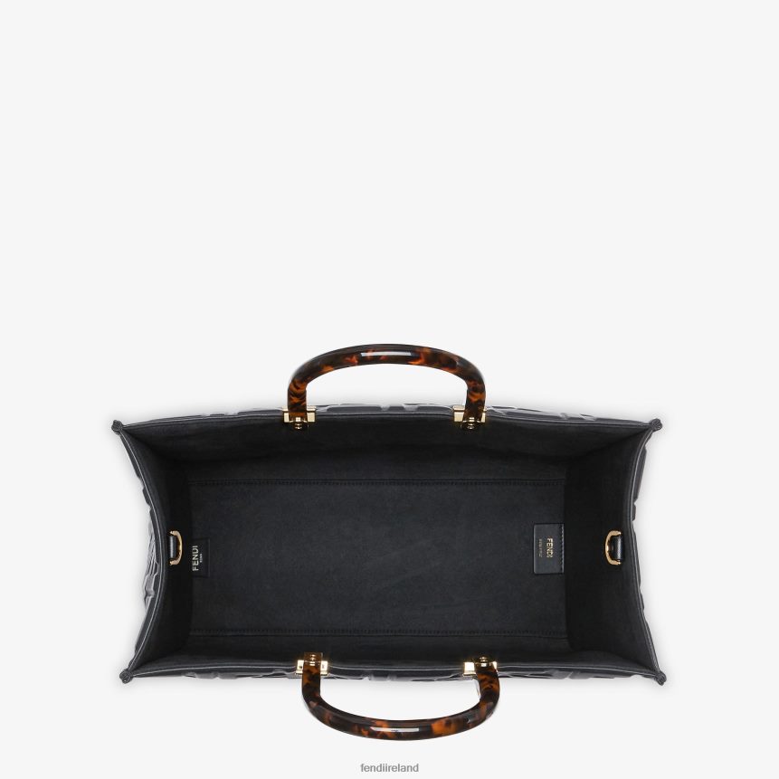 Fendi Women Sunshine Medium Leather Shopper R06TFR756 Accessories Black