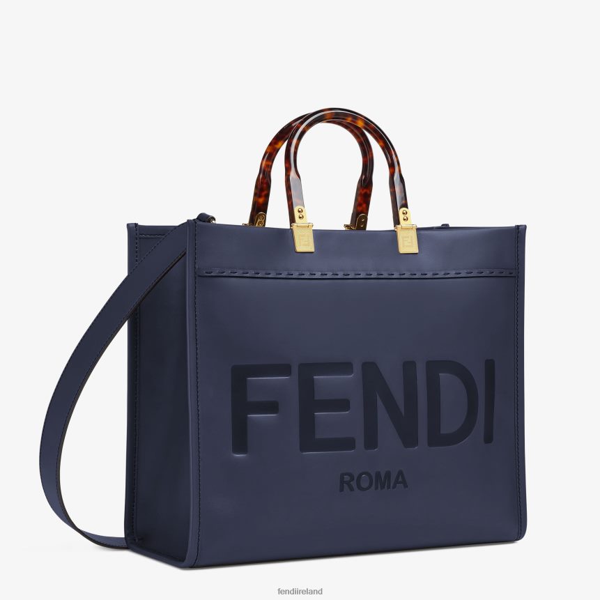 Fendi Women Sunshine Medium Leather Shopper R06TFR869 Accessories Blue