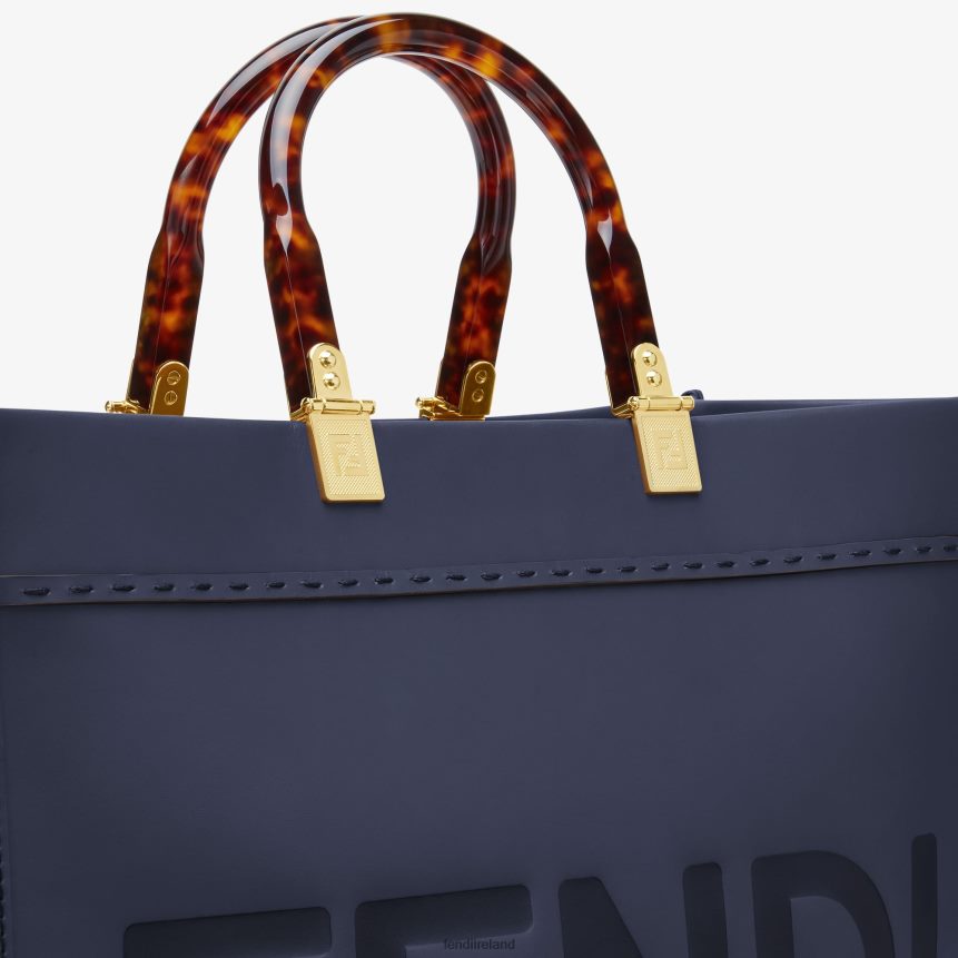 Fendi Women Sunshine Medium Leather Shopper R06TFR869 Accessories Blue