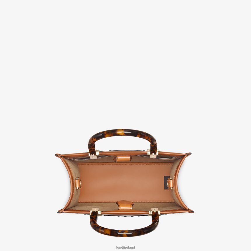 Fendi Women Sunshine Small Leather Shopper R06TFR522 Accessories Brown