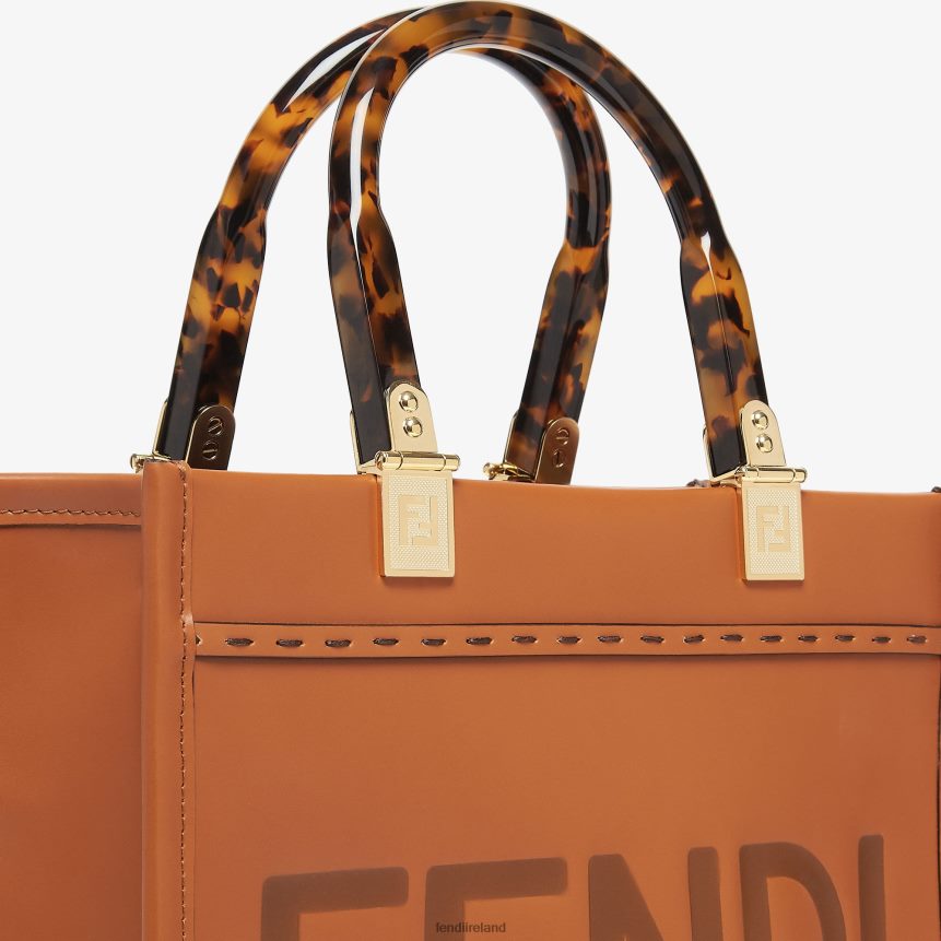 Fendi Women Sunshine Small Leather Shopper R06TFR522 Accessories Brown