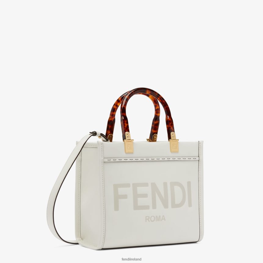 Fendi Women Sunshine Small Leather Shopper R06TFR642 Accessories White