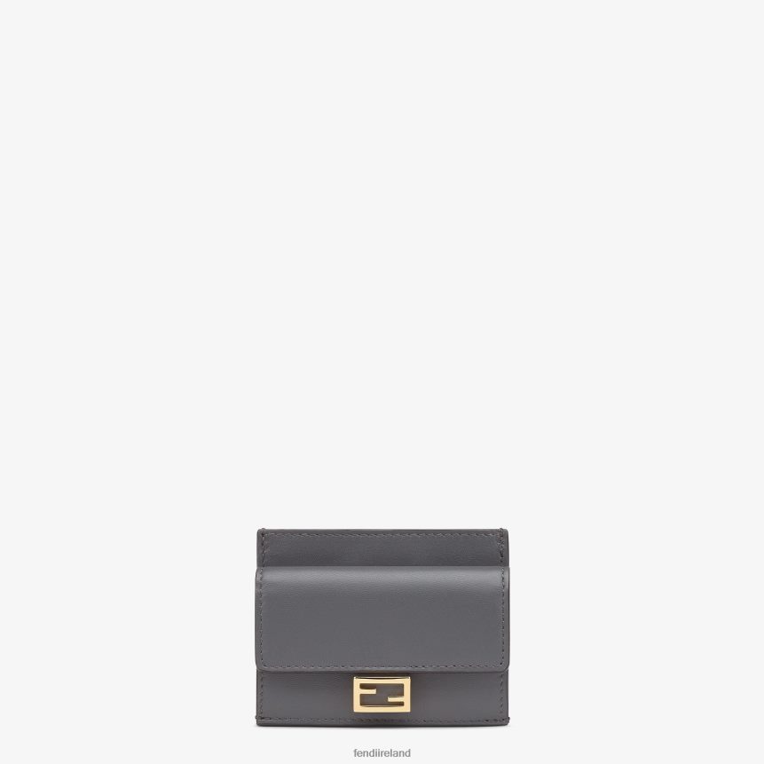 Fendi Women FF Nappa Leather Card Holder R06TFR1533 Accessories Gray