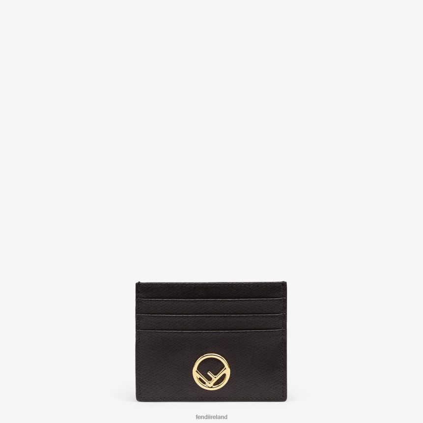 Fendi Women Flat Leather Card Holder R06TFR1448 Accessories Black