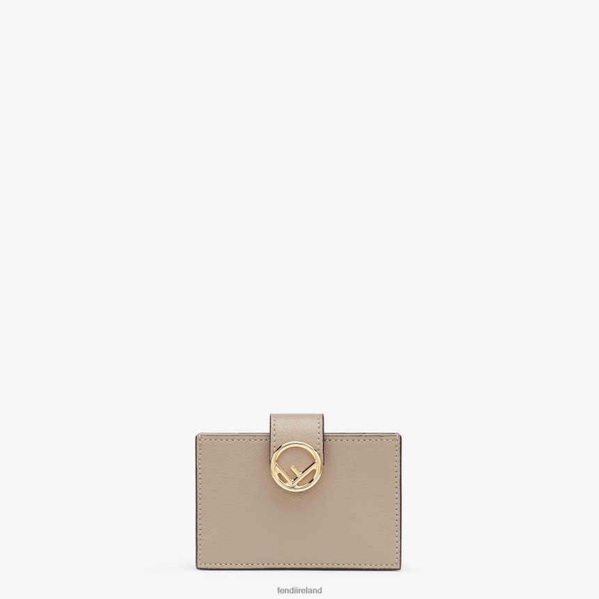 Fendi Women Leather Gusseted Card Holder R06TFR1603 Accessories Beige