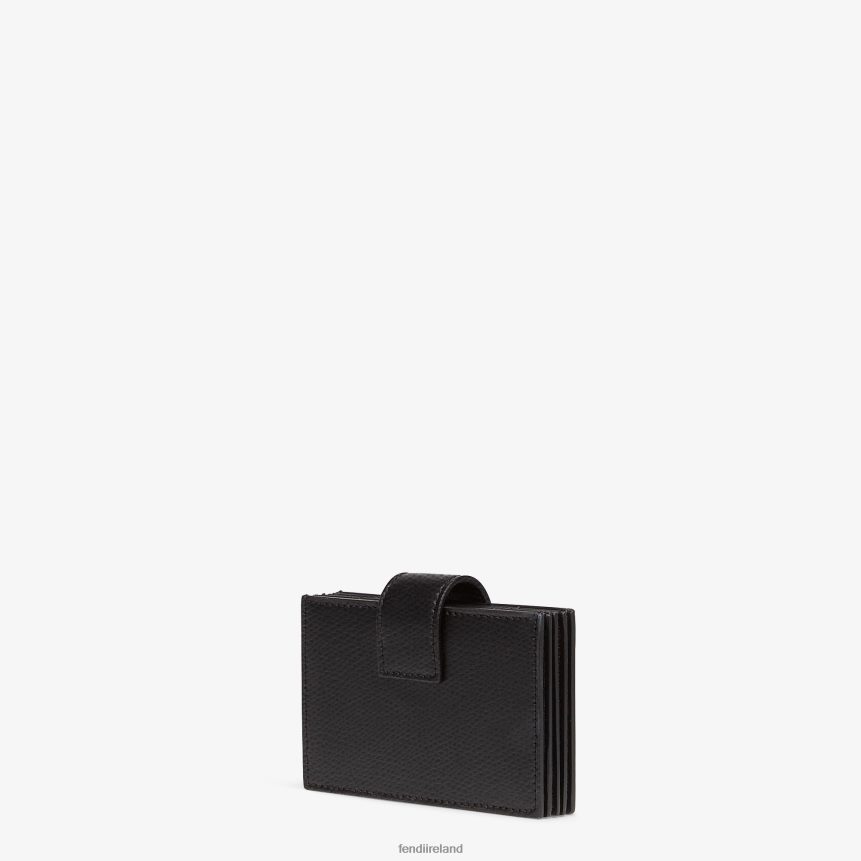 Fendi Women Leather Gusseted Card Holder R06TFR1605 Accessories Black