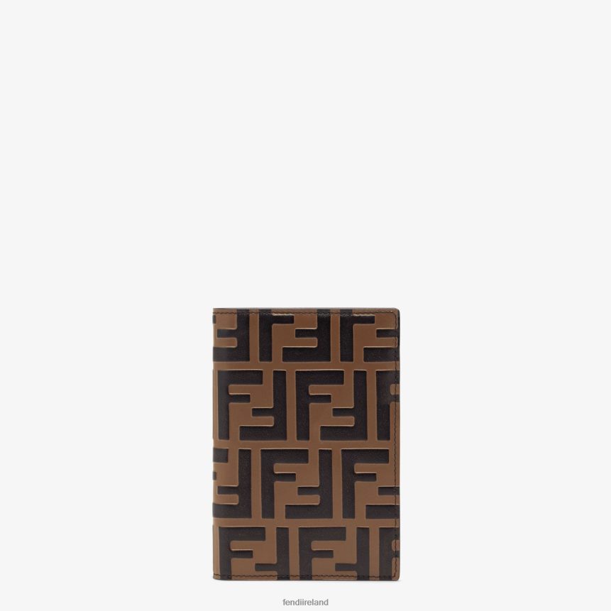 Fendi Women Leather Passport Cover R06TFR1577 Accessories Brown
