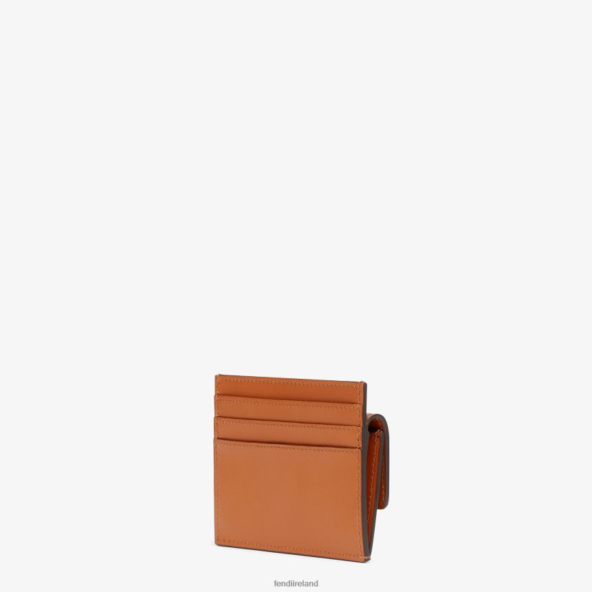 Fendi Women Roma Leather Card Holder R06TFR1556 Accessories Brown