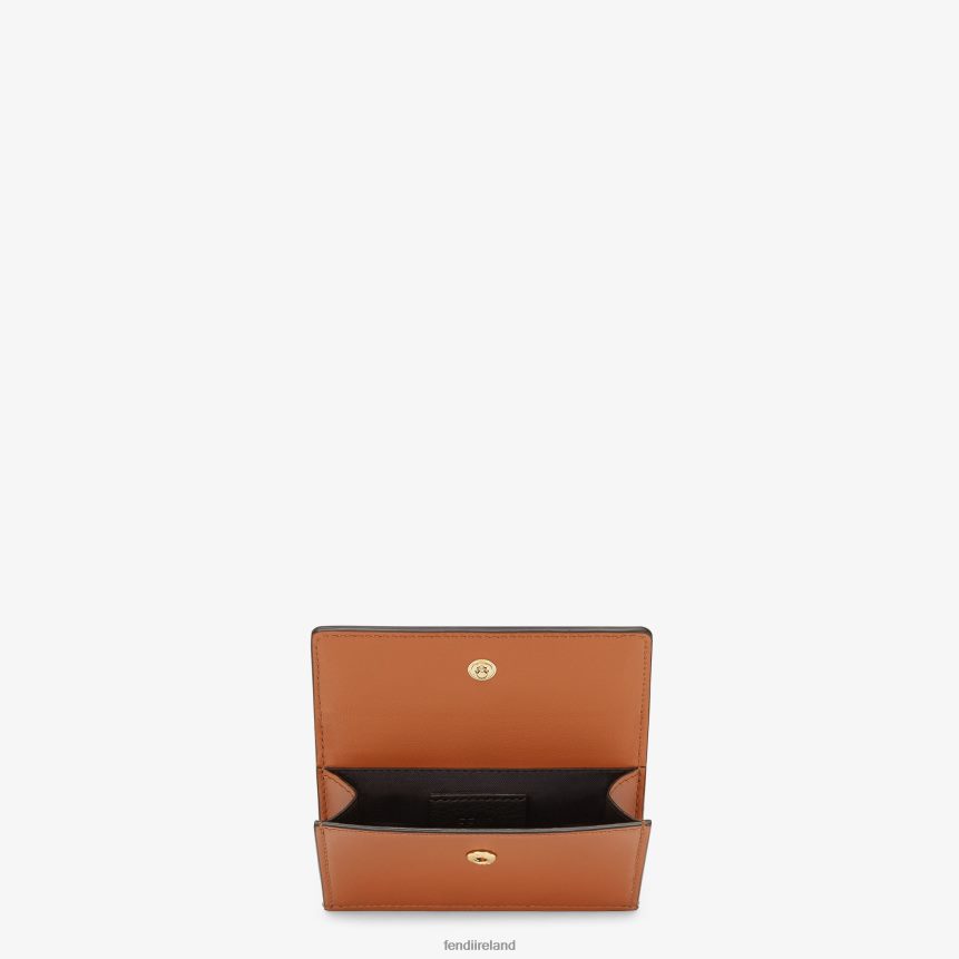 Fendi Women Roma Leather Card Holder R06TFR1556 Accessories Brown