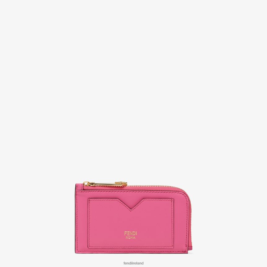 Fendi Women Two-Tone Fuchsia And Leather Card Holder R06TFR1511 Accessories Beige
