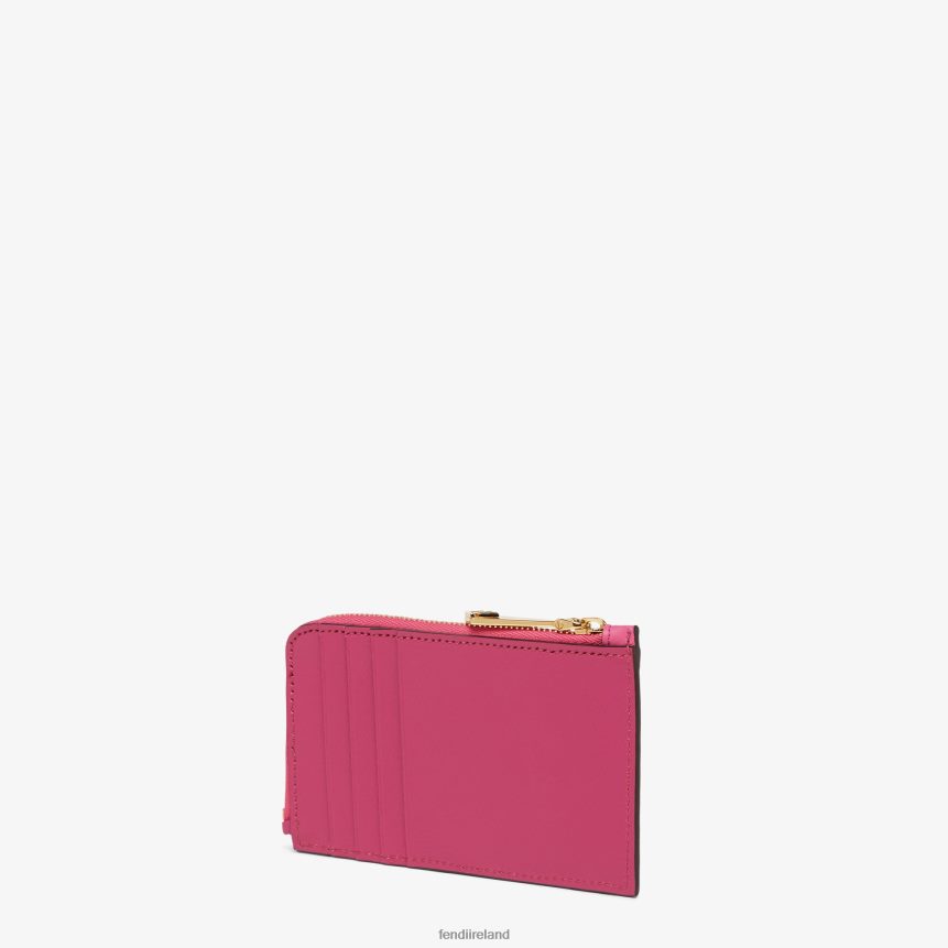 Fendi Women Two-Tone Fuchsia And Leather Card Holder R06TFR1511 Accessories Beige