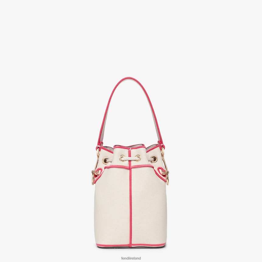 Fendi Women Canvas Mini-Bag With Roma Embroidery R06TFR750 Accessories Beige