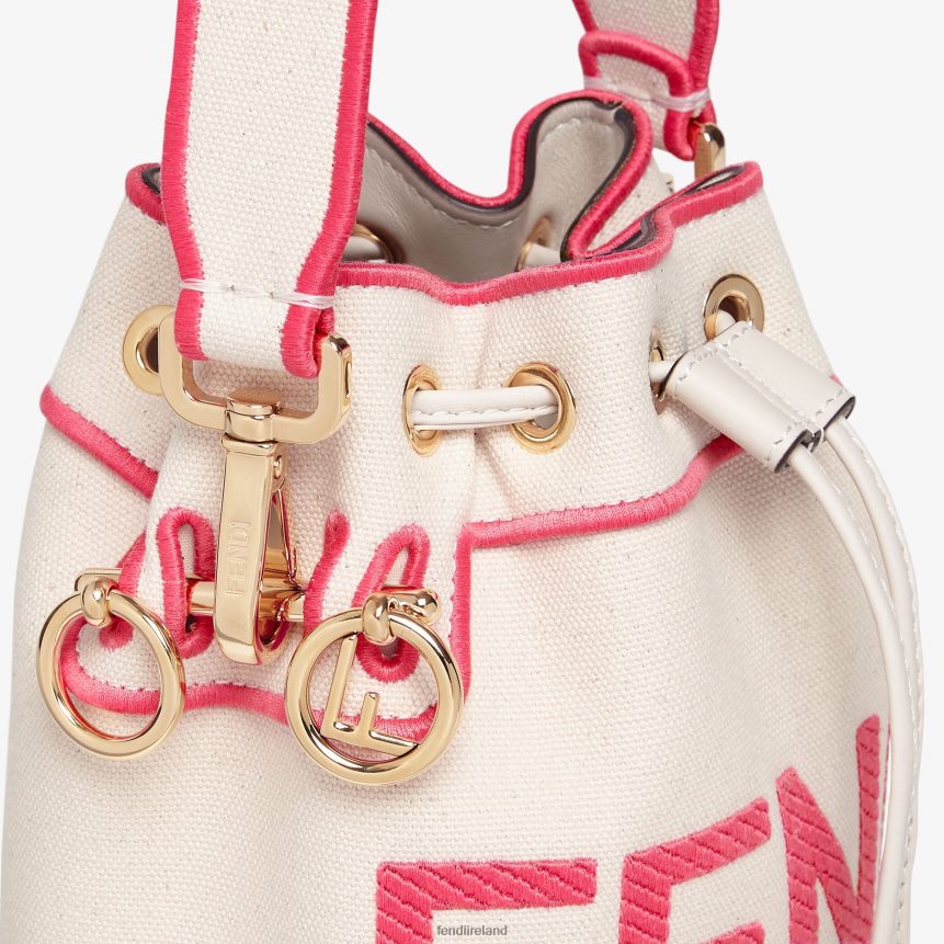 Fendi Women Canvas Mini-Bag With Roma Embroidery R06TFR750 Accessories Beige