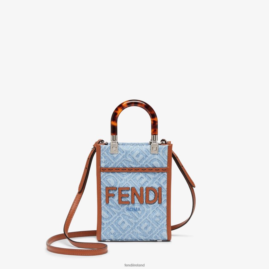 Fendi Women Denim Mini-Bag R06TFR636 Accessories Light blue