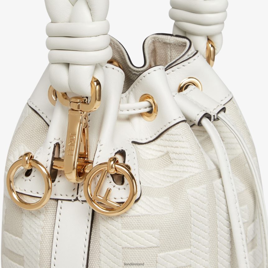 Fendi Women FF Canvas Mini-Bag R06TFR819 Accessories White