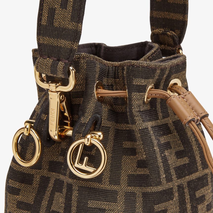 Fendi Women FF Fabric Mini-Bag R06TFR639 Accessories Brown