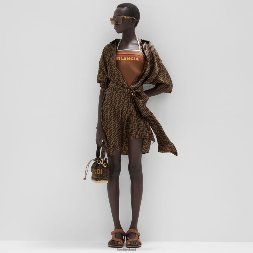 Fendi Women FF Fabric Mini-Bag R06TFR639 Accessories Brown