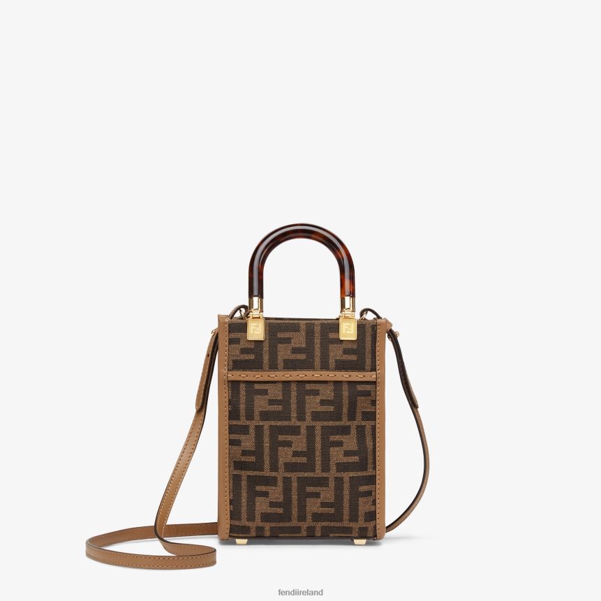 Fendi Women FF Fabric Mini-Bag R06TFR824 Accessories Brown