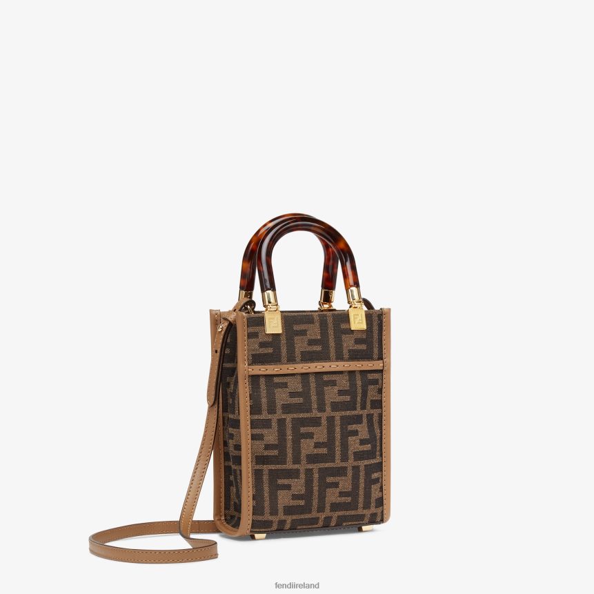 Fendi Women FF Fabric Mini-Bag R06TFR824 Accessories Brown