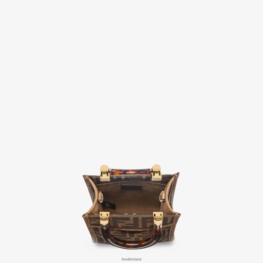 Fendi Women FF Fabric Mini-Bag R06TFR824 Accessories Brown