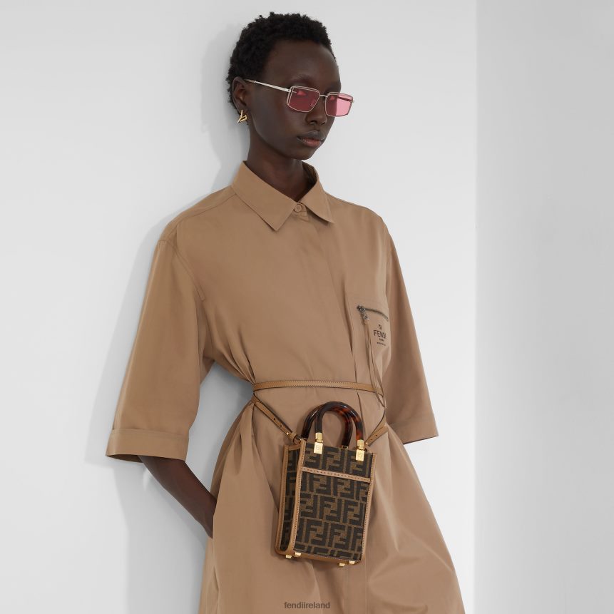 Fendi Women FF Fabric Mini-Bag R06TFR824 Accessories Brown