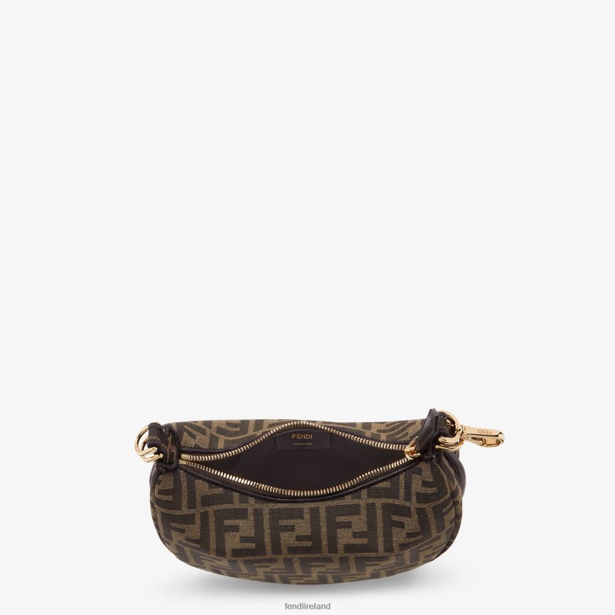Fendi Women FF Jacquard Fabric Mini Bag R06TFR539 Accessories Brown