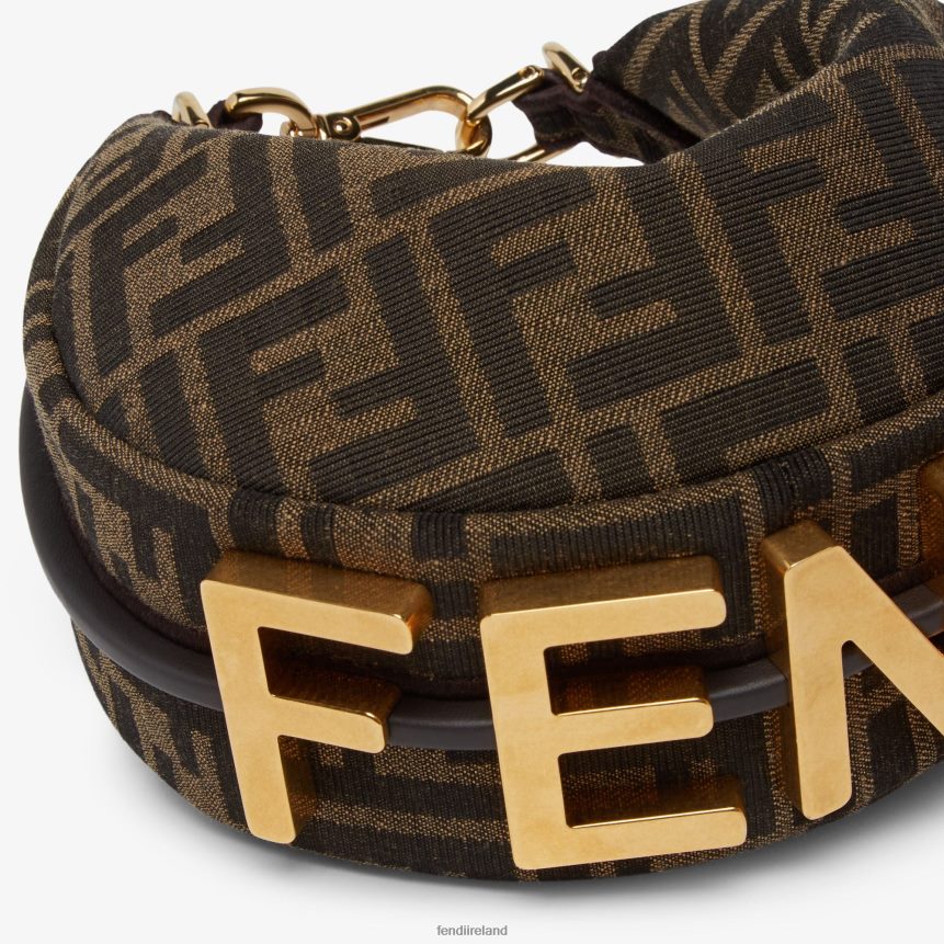 Fendi Women FF Jacquard Fabric Mini Bag R06TFR539 Accessories Brown