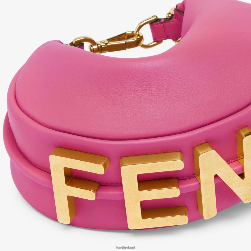 Fendi Women Fuchsia Leather Mini Bag R06TFR568 Accessories Pink