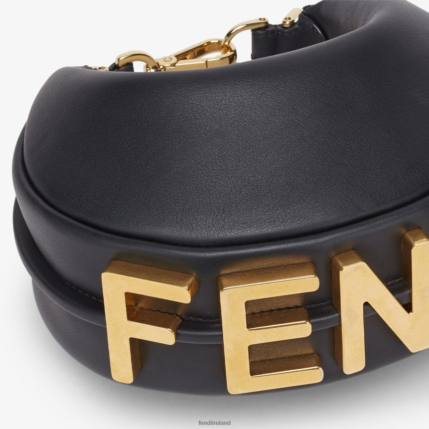 Fendi Women Graphy Leather Mini-Bag R06TFR527 Accessories Black