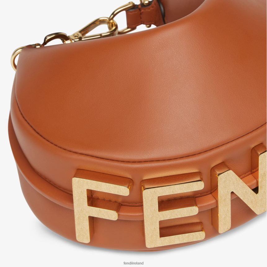 Fendi Women Graphy Leather Mini-Bag R06TFR528 Accessories Brown