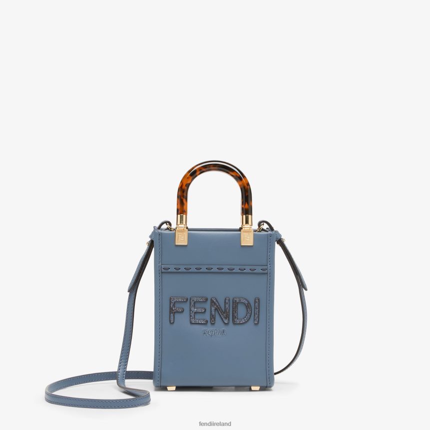 Fendi Women Leather And Elaphe Mini-Bag R06TFR768 Accessories Blue
