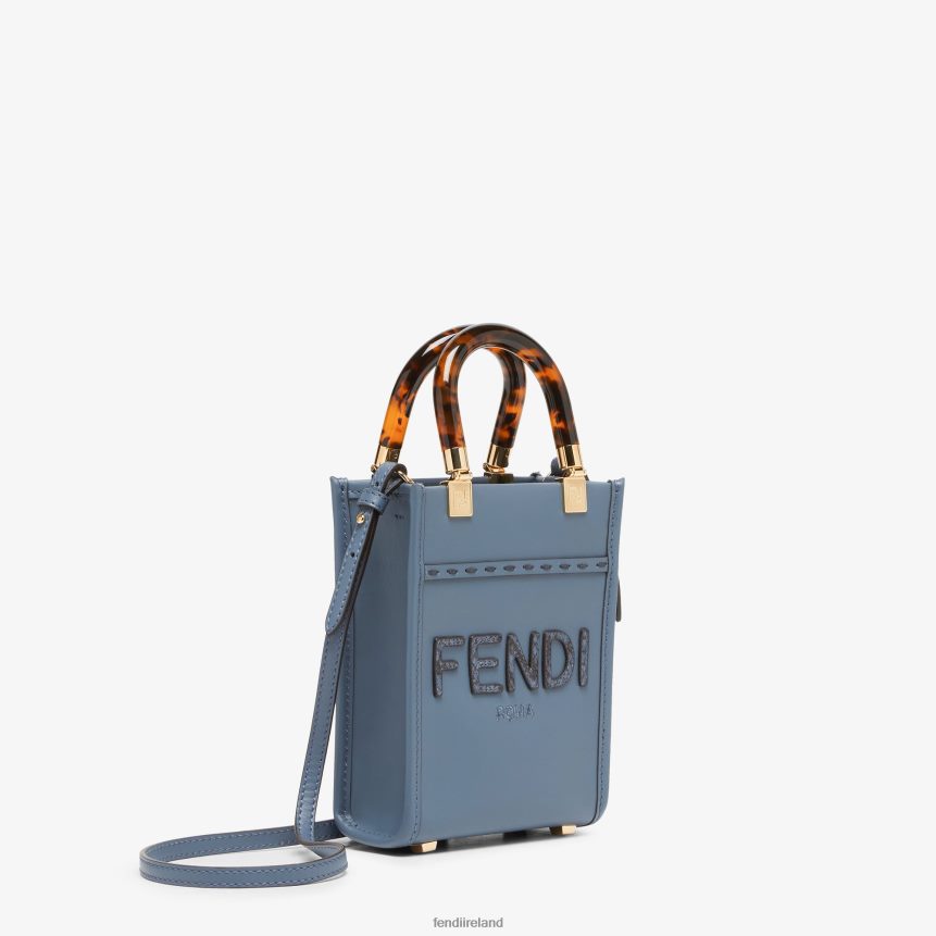Fendi Women Leather And Elaphe Mini-Bag R06TFR768 Accessories Blue