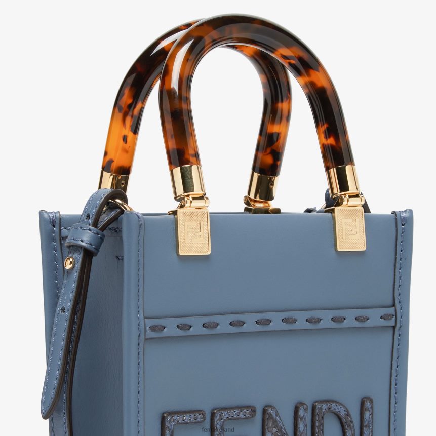Fendi Women Leather And Elaphe Mini-Bag R06TFR768 Accessories Blue