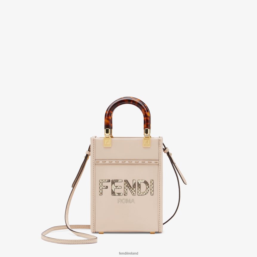 Fendi Women Leather And Elaphe Mini Bag R06TFR901 Accessories Gray