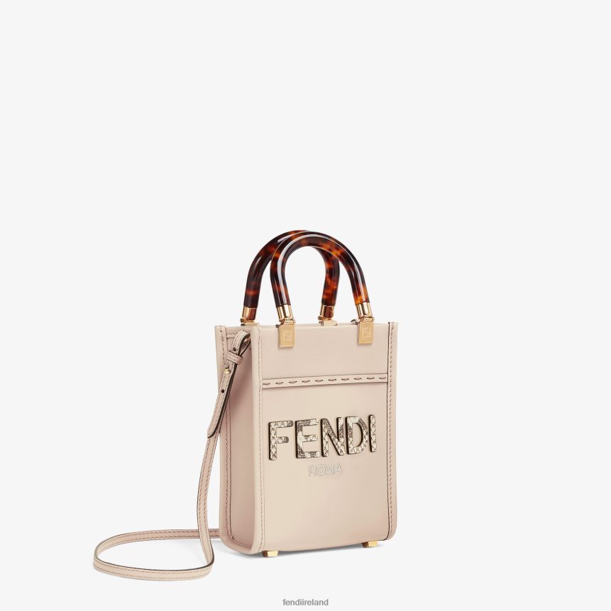 Fendi Women Leather And Elaphe Mini Bag R06TFR901 Accessories Gray